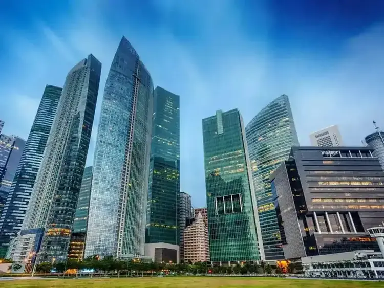 educação executiva e mercado asiático Vista da cidade de Singapura.